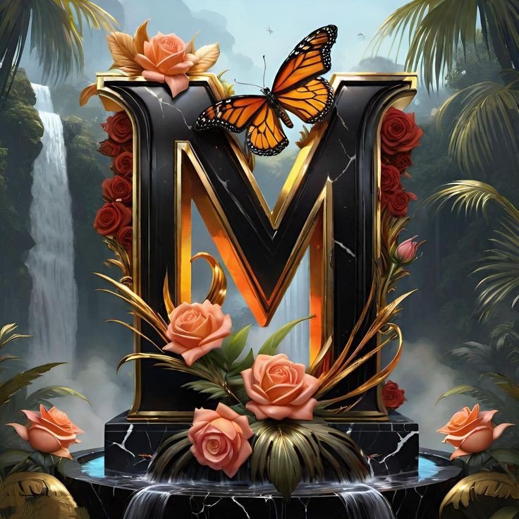 M name dp stylish download