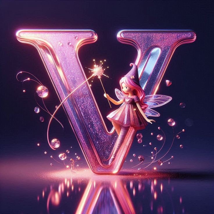 V name dp love heart