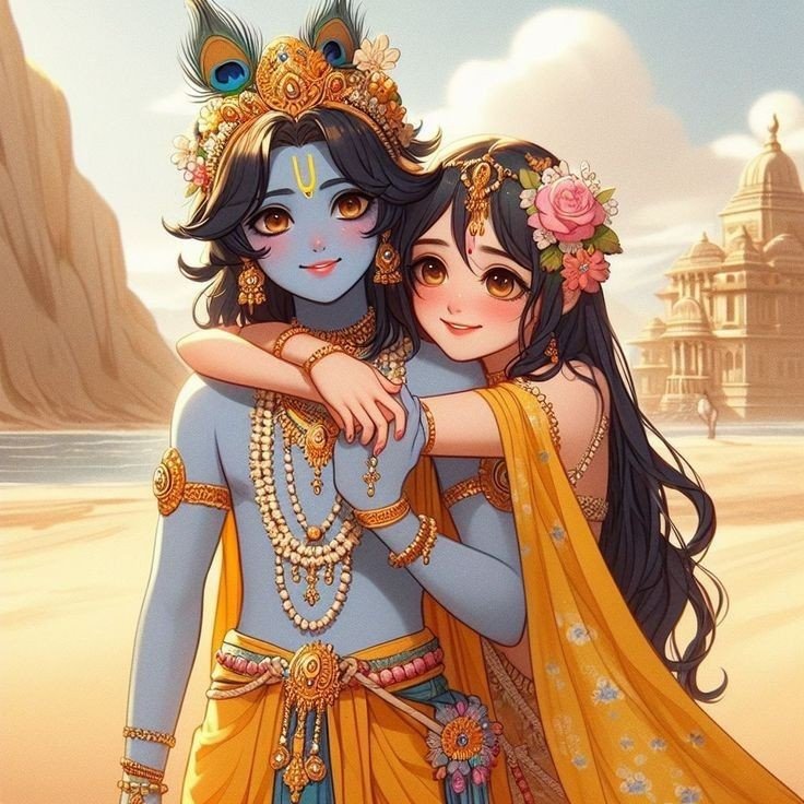 aesthetic radha krishna wallpaper hd 4k