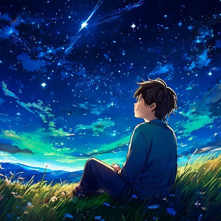 anime girl alone in the dark