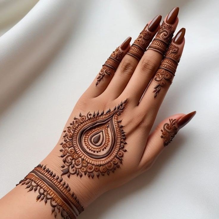 back hand mehndi design arabic simple and beautiful
