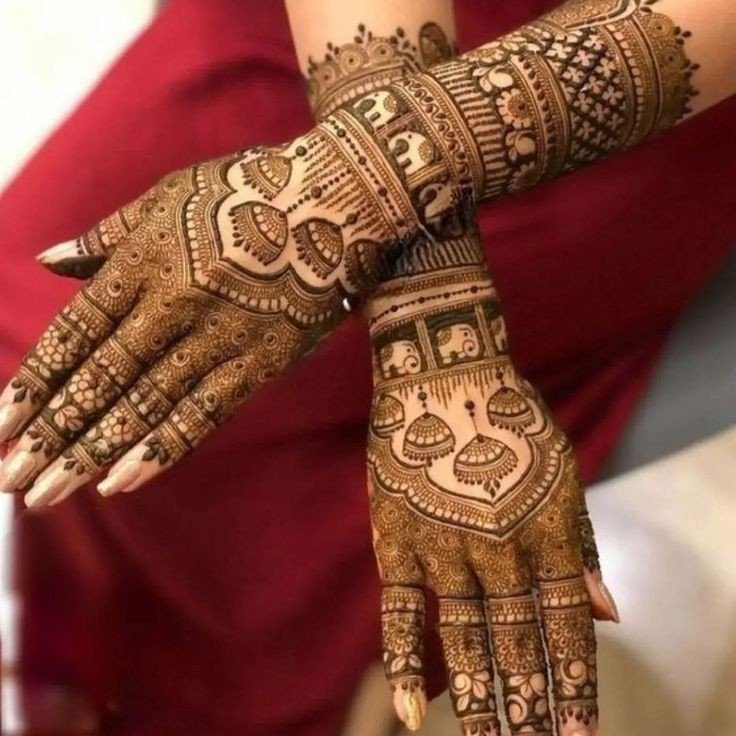 back hand mehndi design arabic style