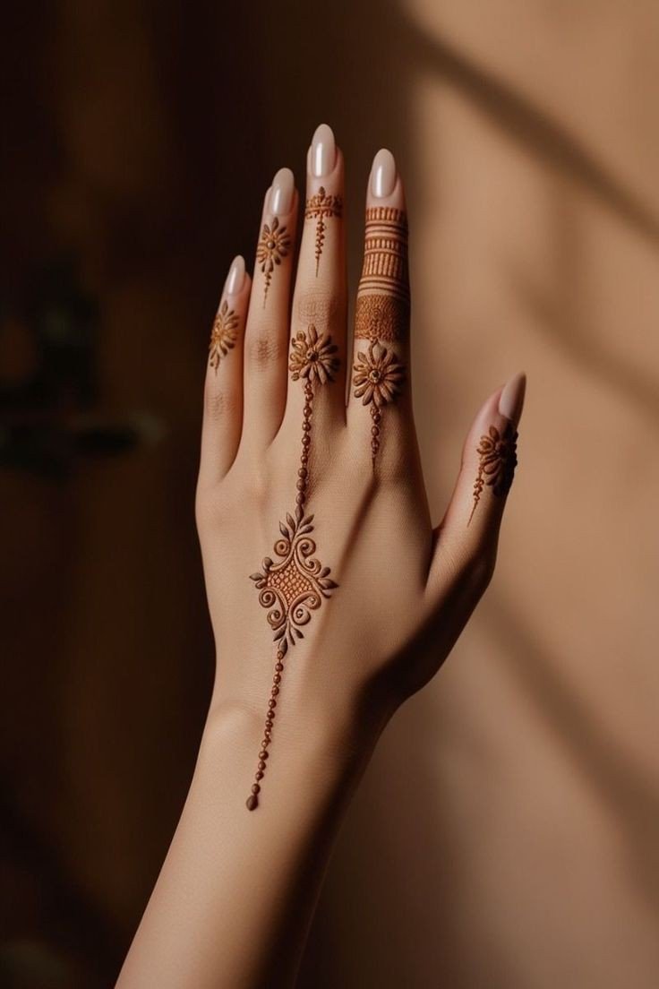 back hand mehndi design dubai style