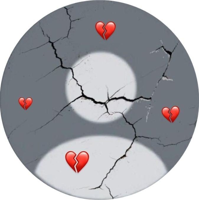 black broken heart dp for instagram