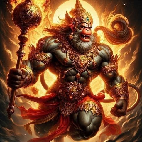 hanuman ji photo black