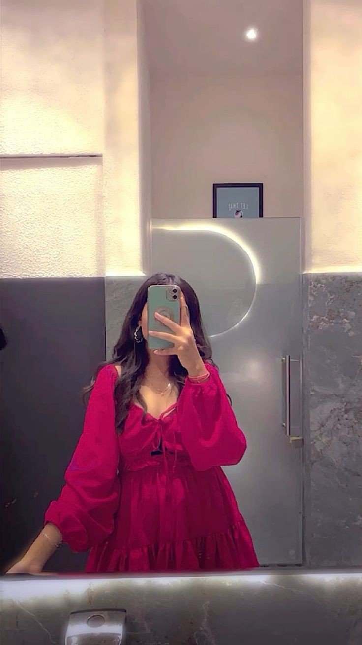 mirror selfie dp girl cartoon