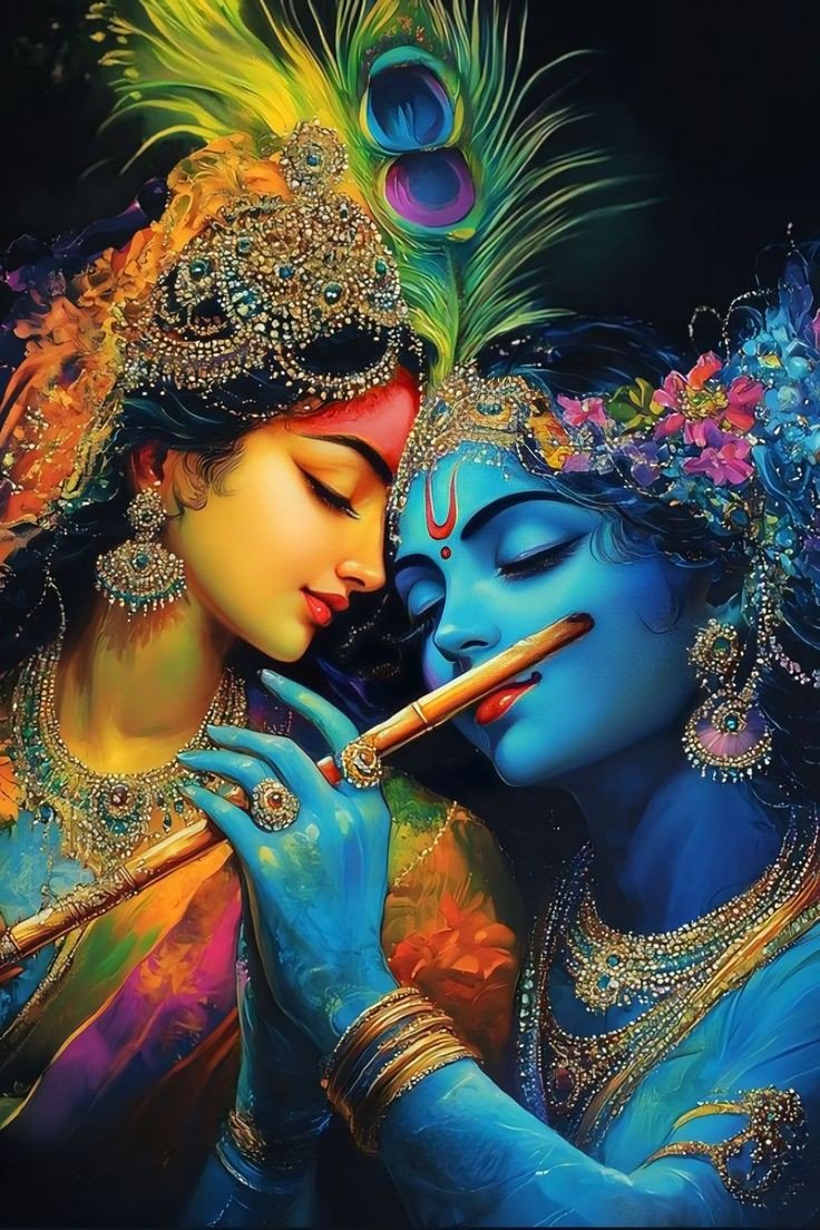 radha krishna wallpaper art