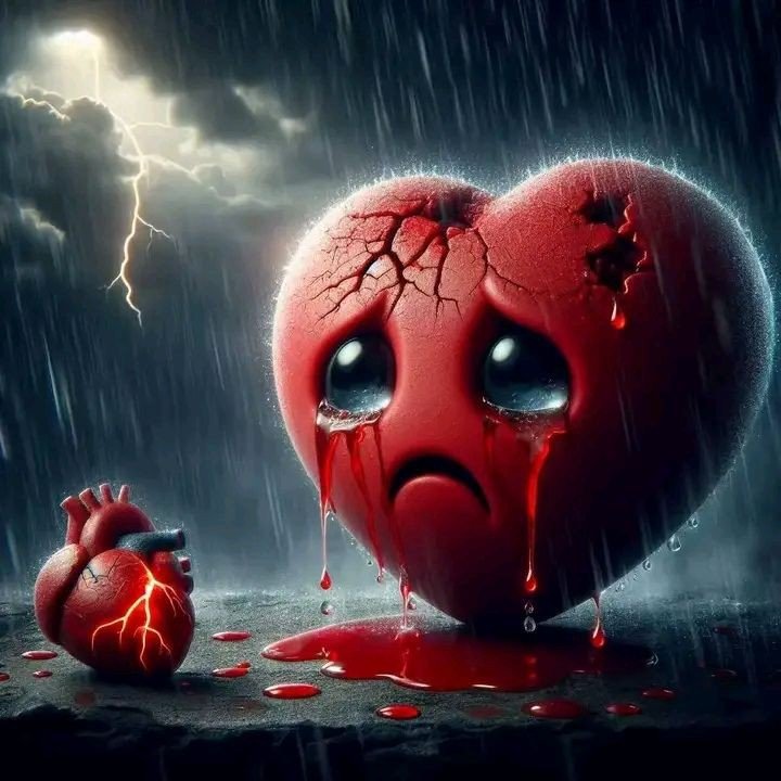 sad broken heart dp