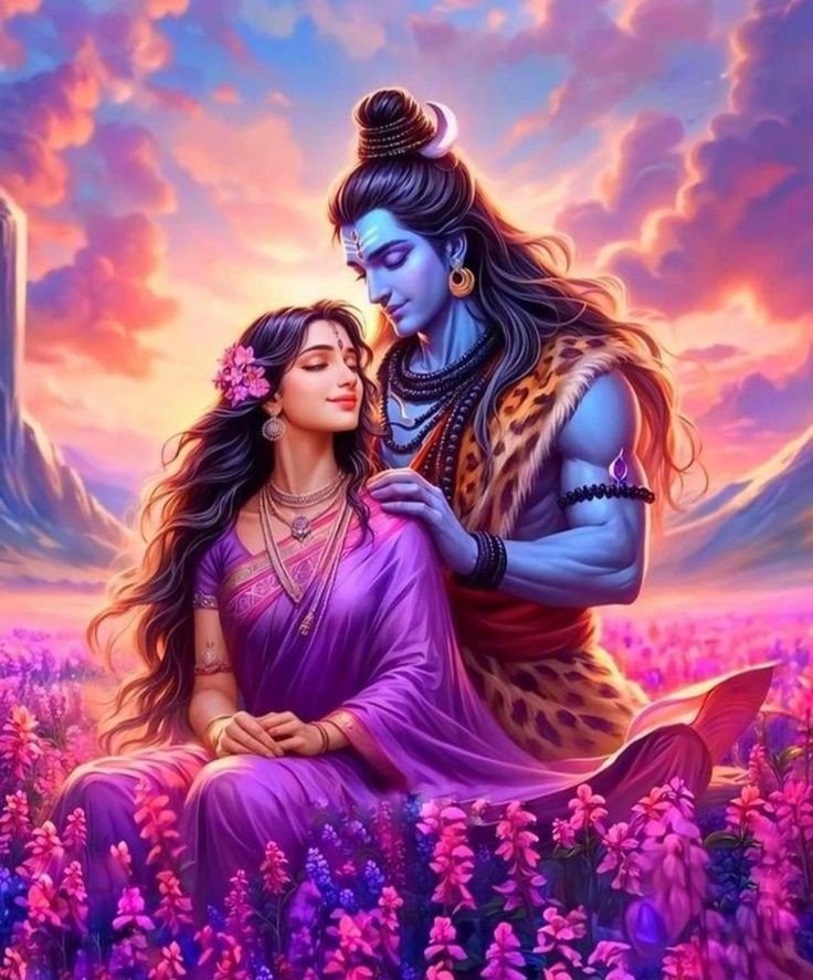 shiv parvati love couple dp