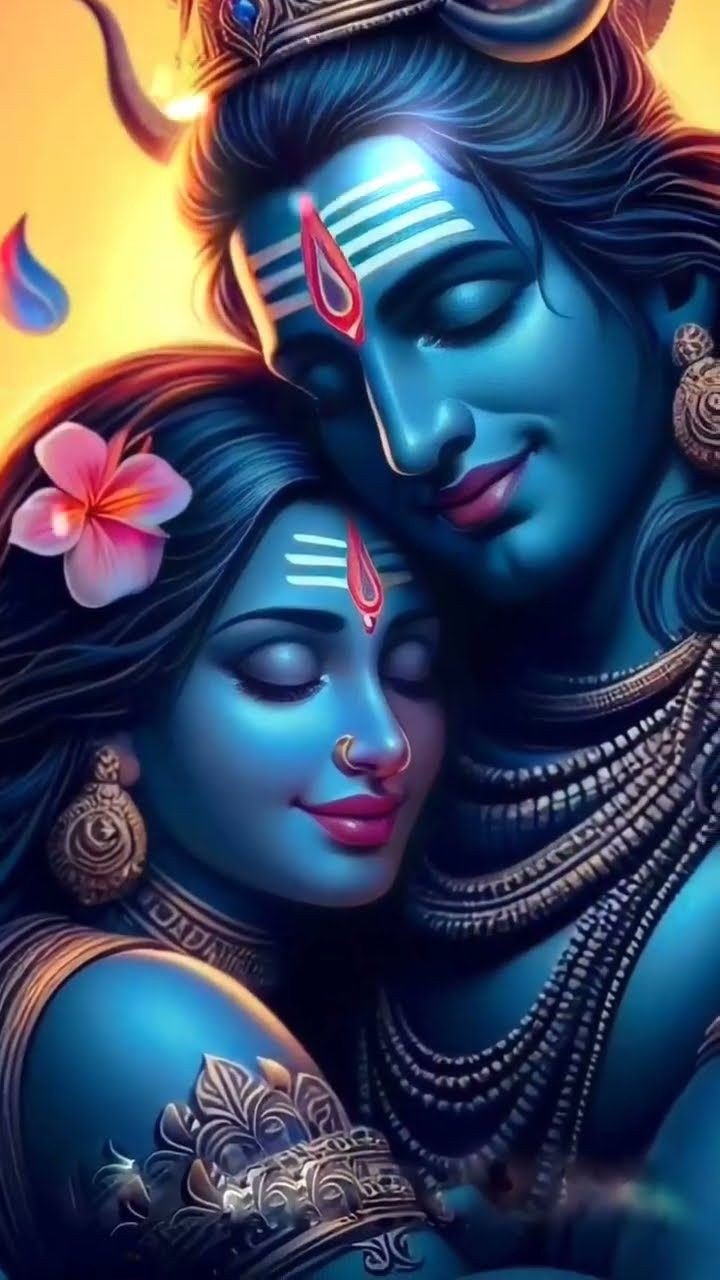 shiv parvati nature wallpaper