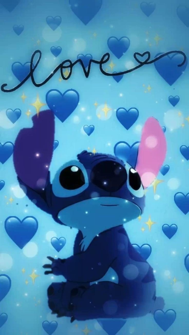 stitch wallpaper black